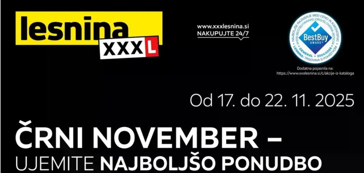 Lesnina katalog Črni november od 17.11. do 22.11.2025