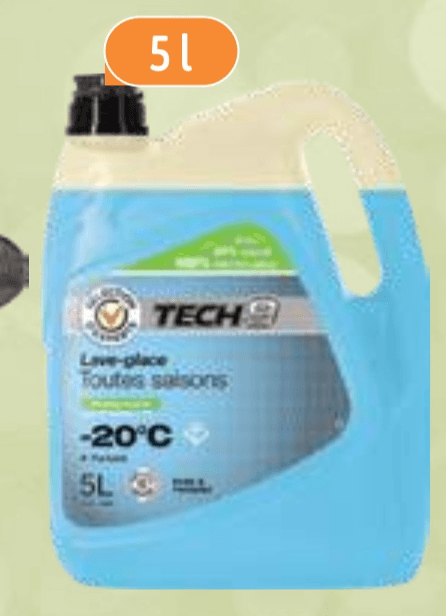 Tekočina za vetrobransko steklo 5 l Techs - Akcija v trgovini E.Leclerc