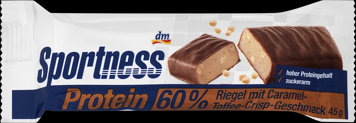 Sportness Toffee-Crisp beljakovinska rezina 45 g Akcija v trgovini Dm