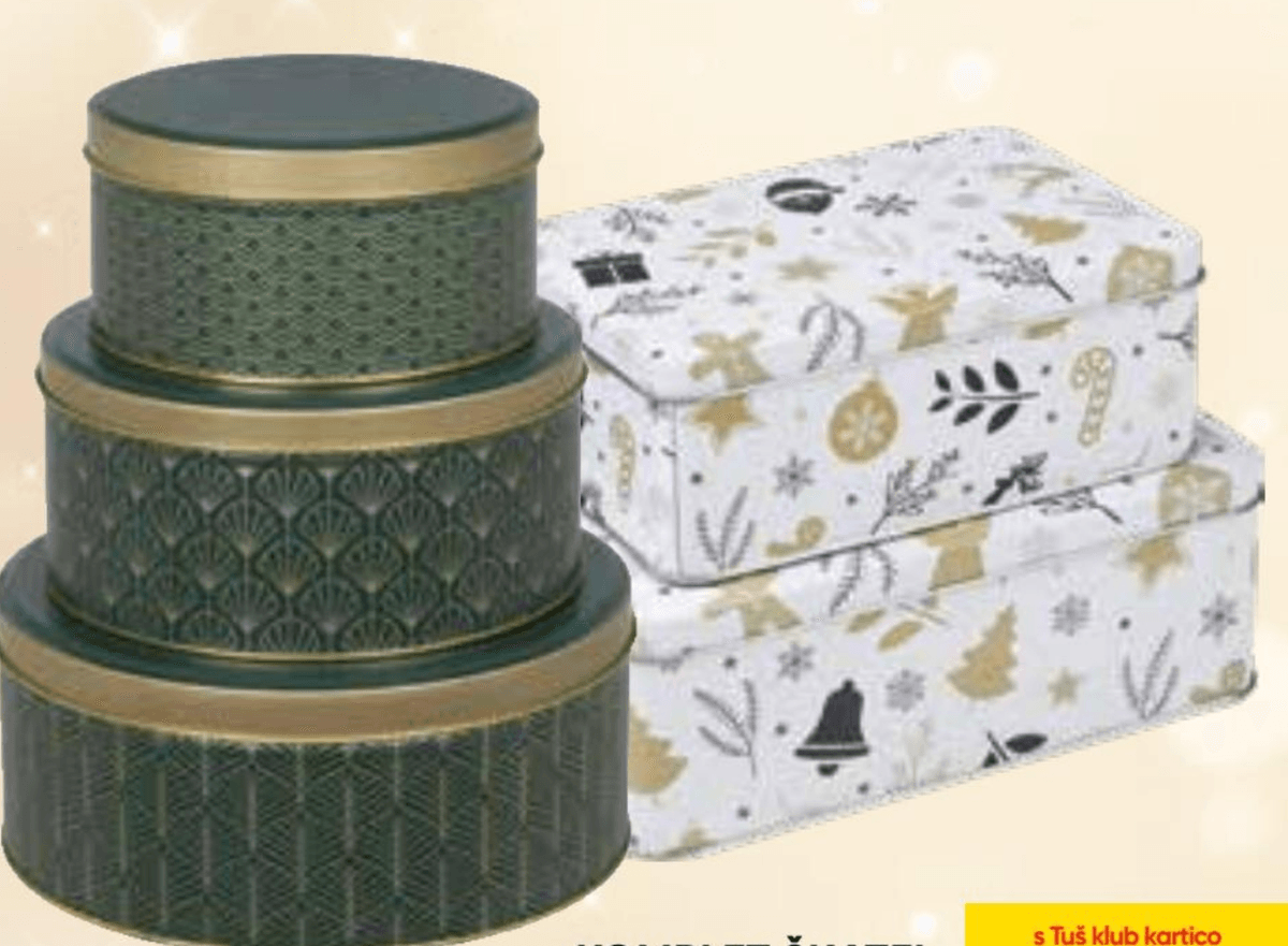 Komplet škatel za kekse - Akcija v trgovini Tuš