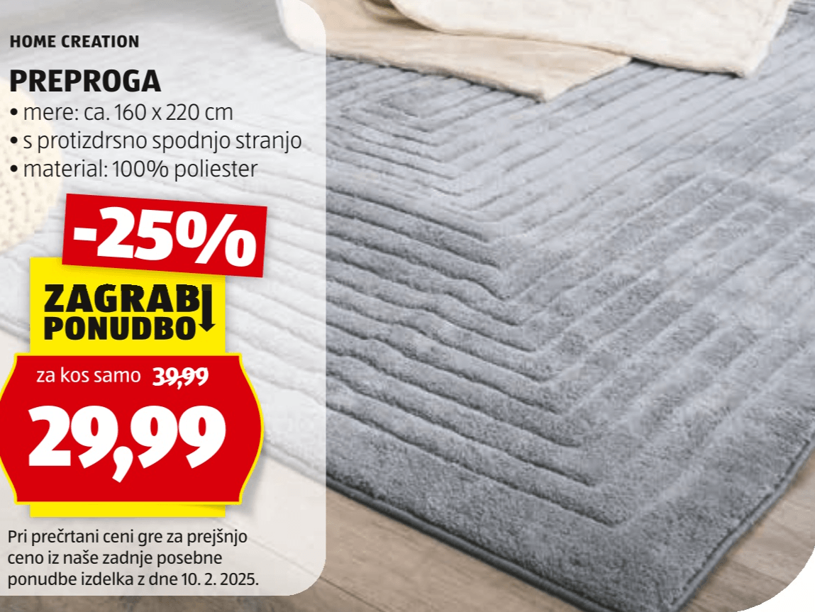 Preproga ca. 160 x 220 cm Home Creation - Akcija v trgovini Hofer