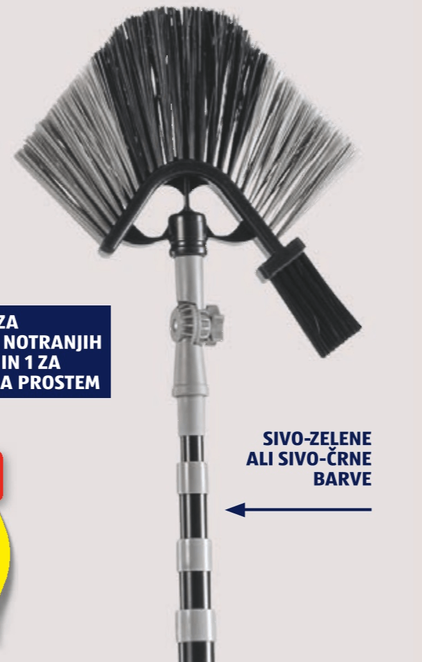 Izvlekljiva trikotna metla - Akcija v trgovini Hofer