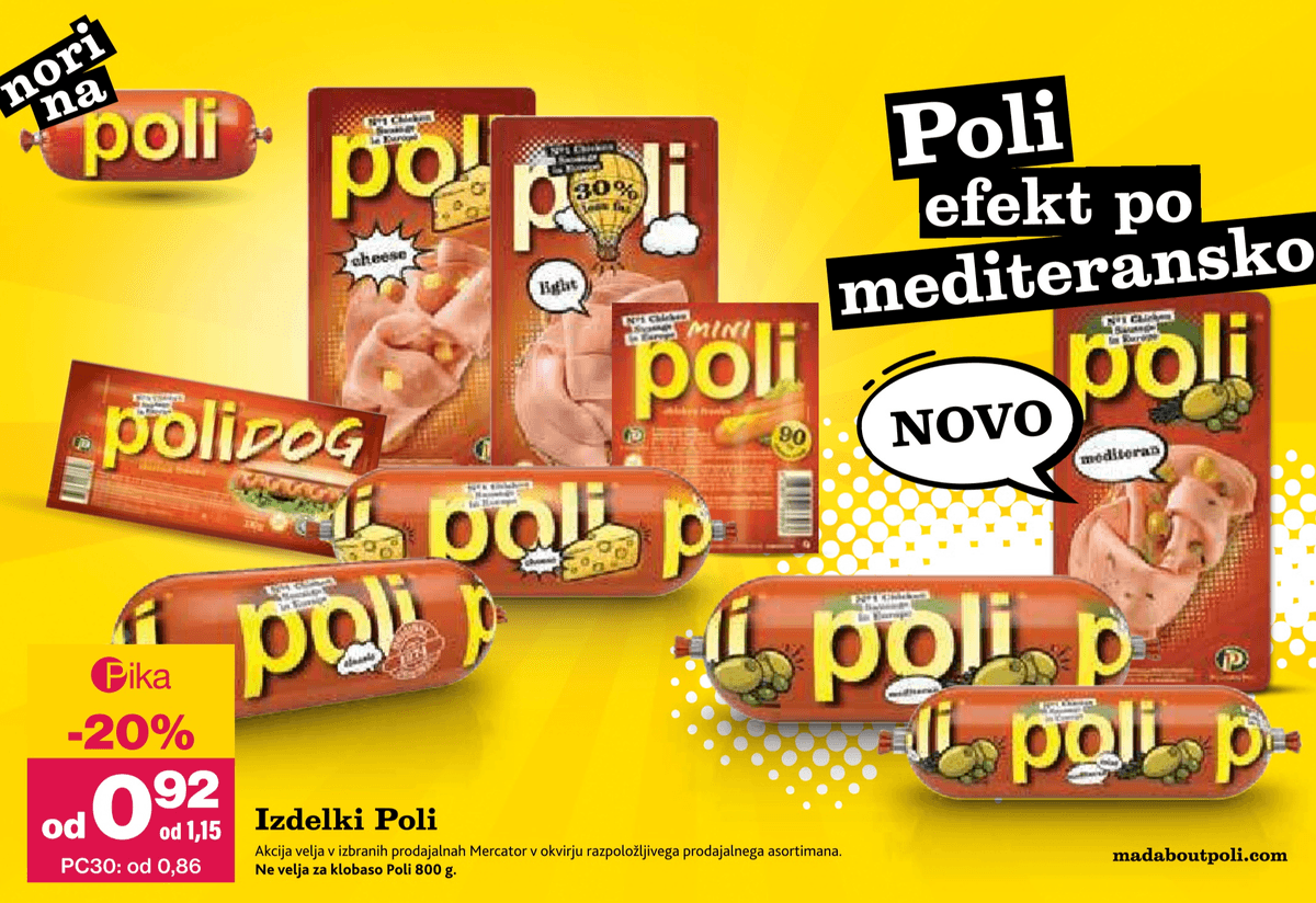 Izdelki Poli - Akcija v trgovini Mercator