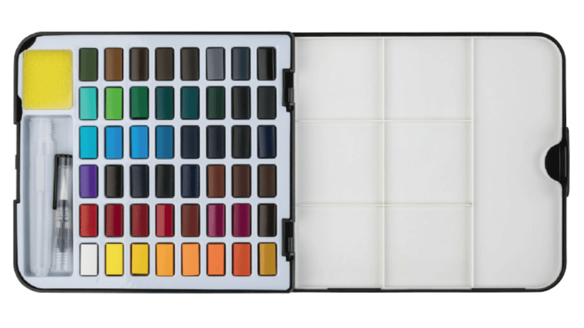 Škatla z akvarelnimi barvami 48 barvami crelando - Akcija v trgovini Lidl