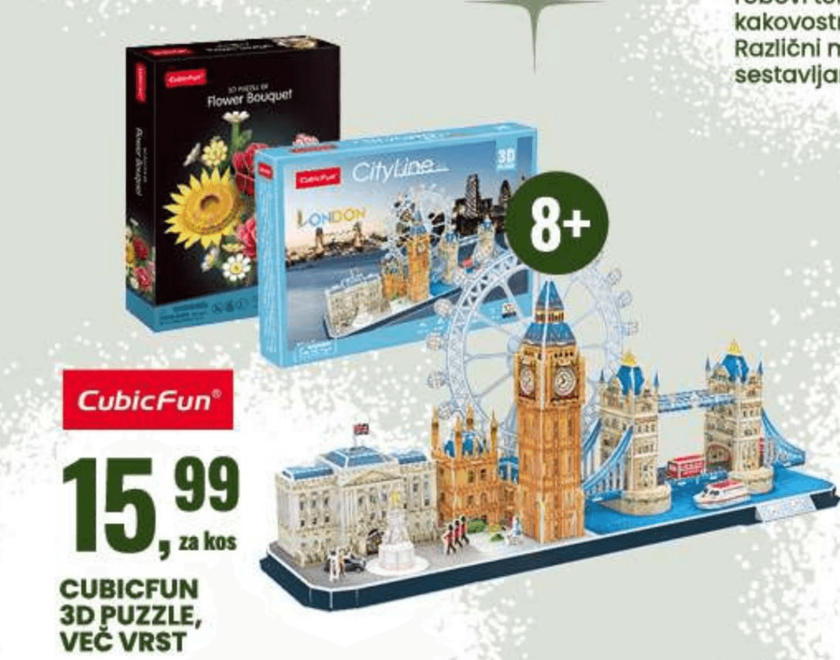 CubicFun 3D Puzzle - Akcija v trgovini Eurospin