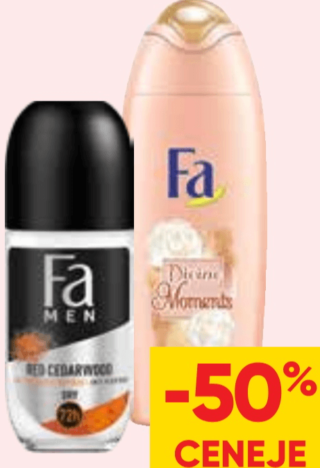 Fa roll-on ali gel za prhanje 50 ml, 400 ml - Akcija v trgovini Tuš