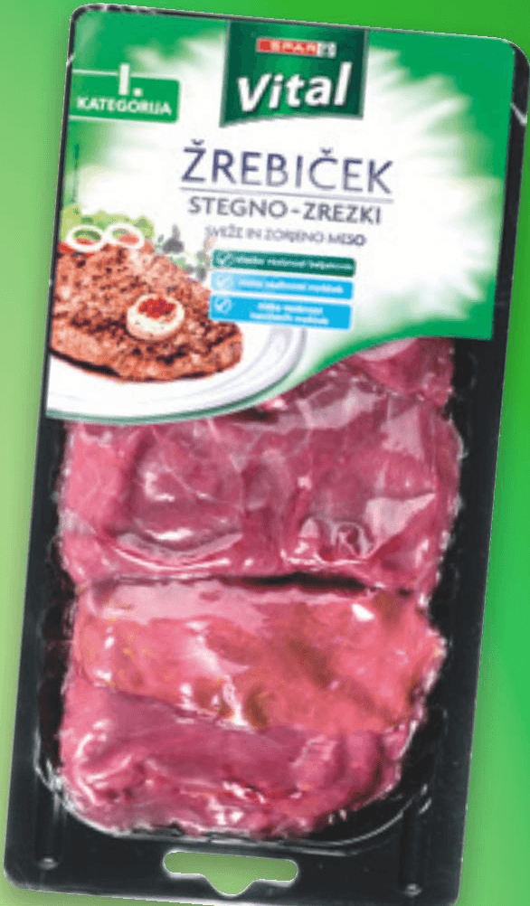 Žrebičkovo meso zrezki pakirano, 1 kg SPAR Vital - Akcija v trgovini Spar