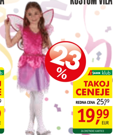 Kostum Vila - Akcija v trgovini Jager