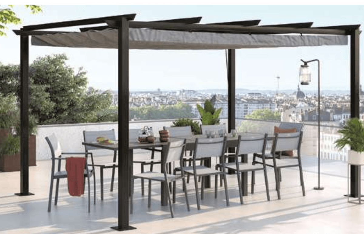 Pergola s pomično streho - Akcija v trgovini E.Leclerc