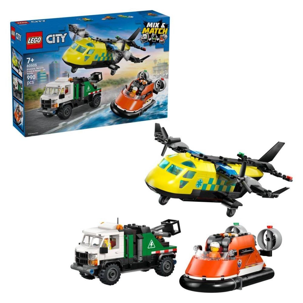 LEGO City letalo, servisni tovornjak in vozilo na zračni blazini 990 pcs - Akcija v trgovini Regal Shop
