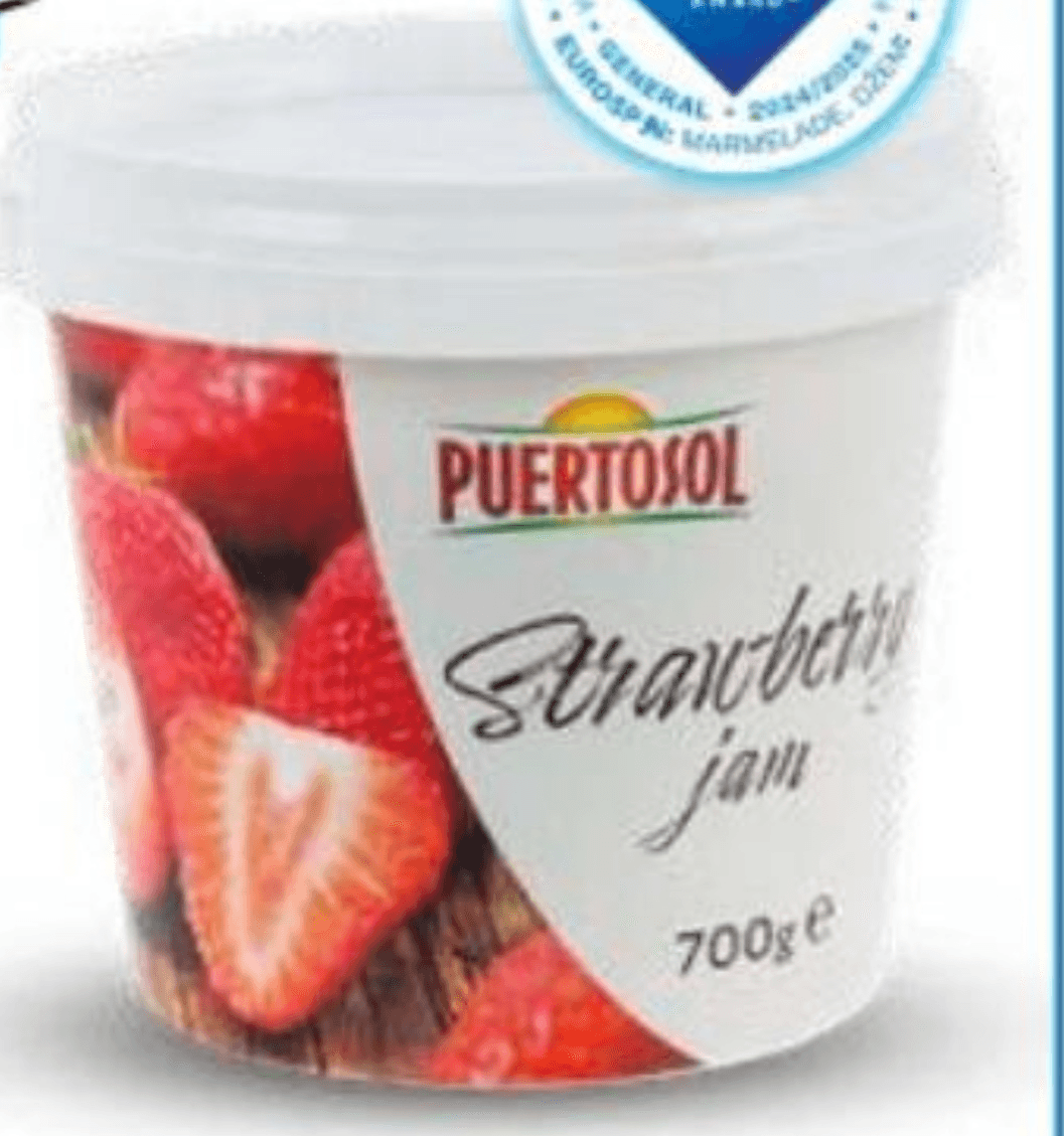 JAGODNI DŽEM 700 g Puertosol - Akcija v trgovini Eurospin