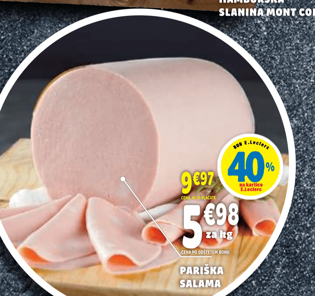 Pariška salama - Akcija v trgovini E.Leclerc