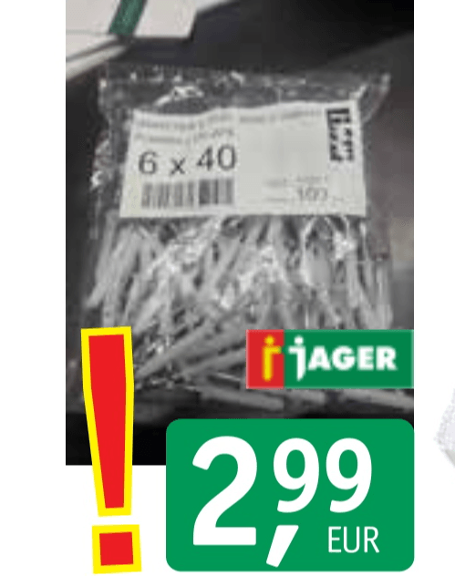 Vijak udarni 100/1 Jager - Akcija v trgovini Jager