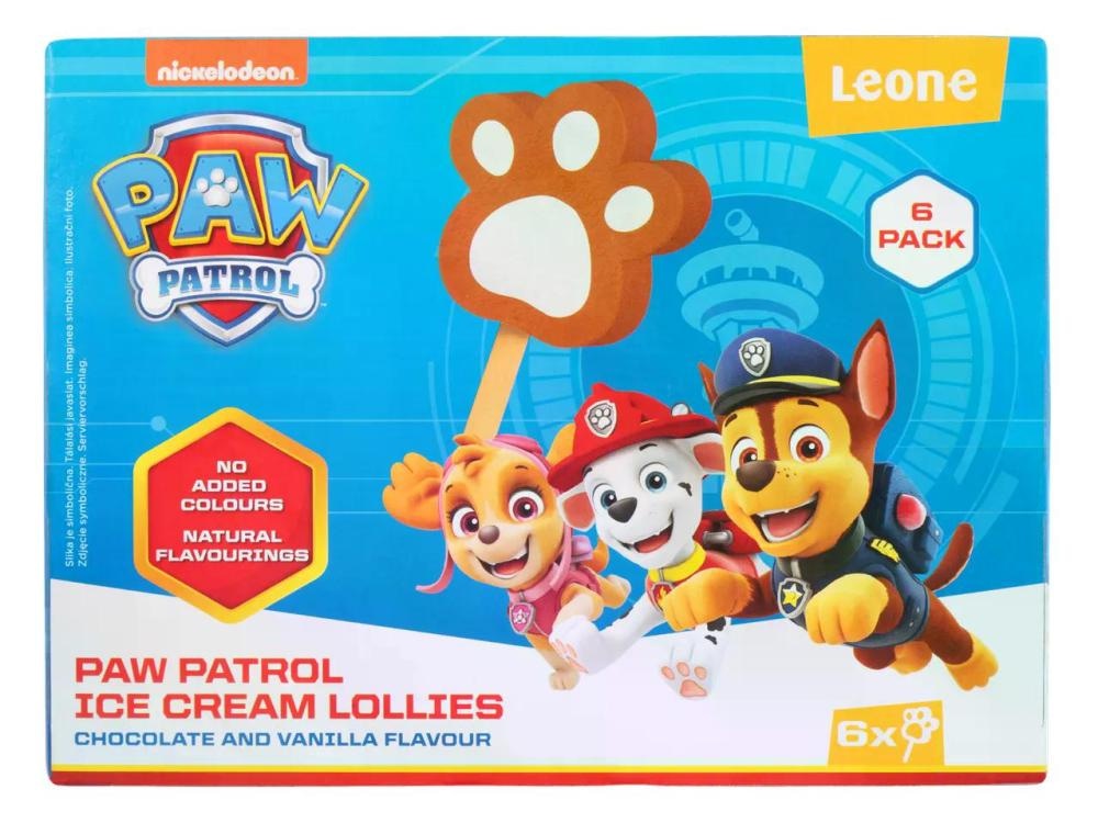 Sladoled Paw Patrol ali Peppa Pig 6 x 60 ml, 4 x 80 ml Leone - Akcija v trgovini Spar