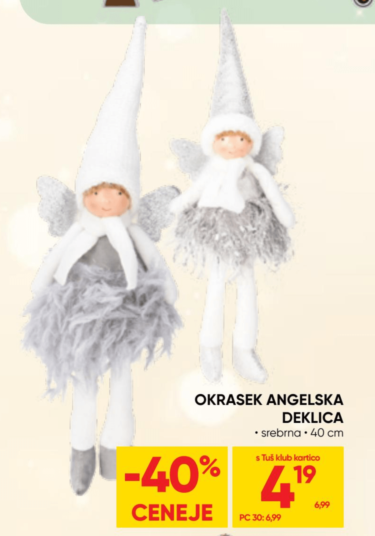 Okrasek Angelska deklica - Akcija v trgovini Tuš