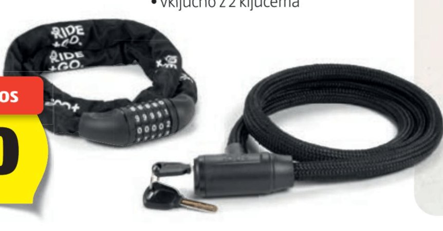 Ride+Go ključavnica za kolo Akcija v trgovini Hofer