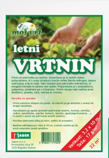 Pokrivalka za rastline VRTNIN letni 1,6 x 10 m Moj vrt - Akcija v trgovini Jager