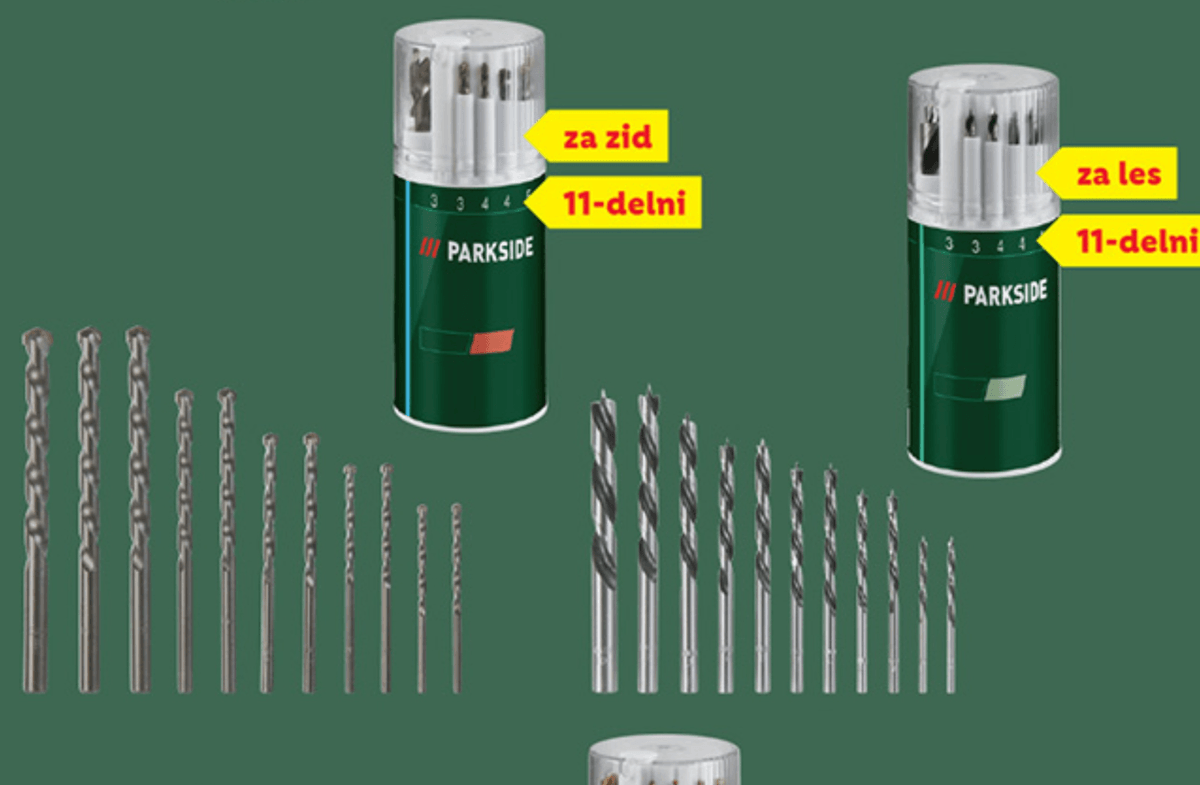 PARKSIDE Komplet svedrov za les 11-delni - Akcija u trgovini Lidl