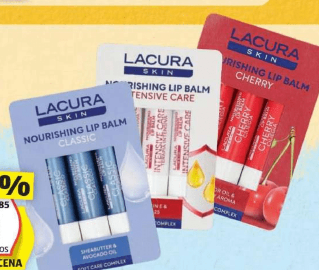 Lacura Balzam za ustnice 3 x 4,8 g - Akcija v trgovini Hofer
