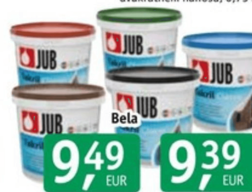 Barva za beton Takril disperzijska barva 0.75 L JUB - Akcija v trgovini Jager