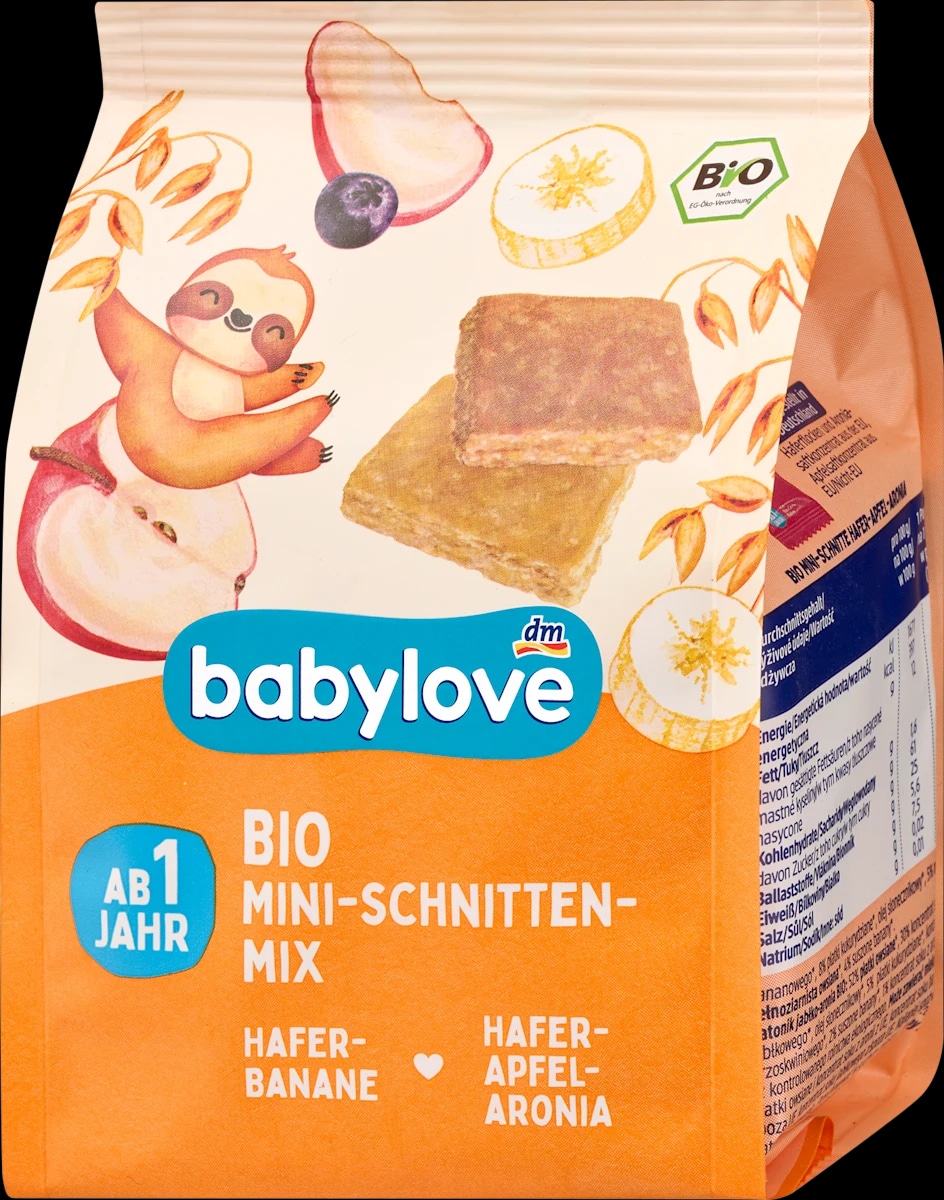Babylove BIO mini sadno-žitne rezine 120 g - Akcija v trgovini Dm