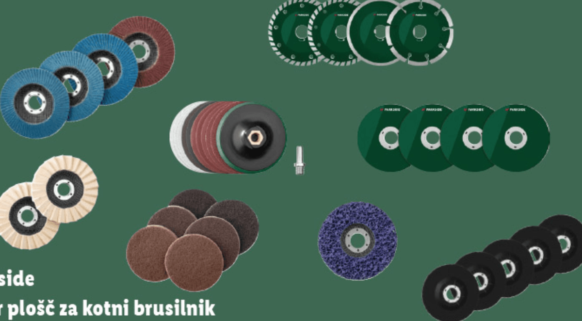 PARKSIDE Izbor plošč za kotni brusilnik - Akcija v trgovini Lidl