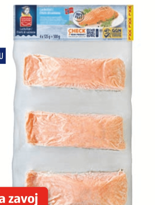 Lososov file XXL 4 x 125 g Golden Seafood - Akcija v trgovini Hofer