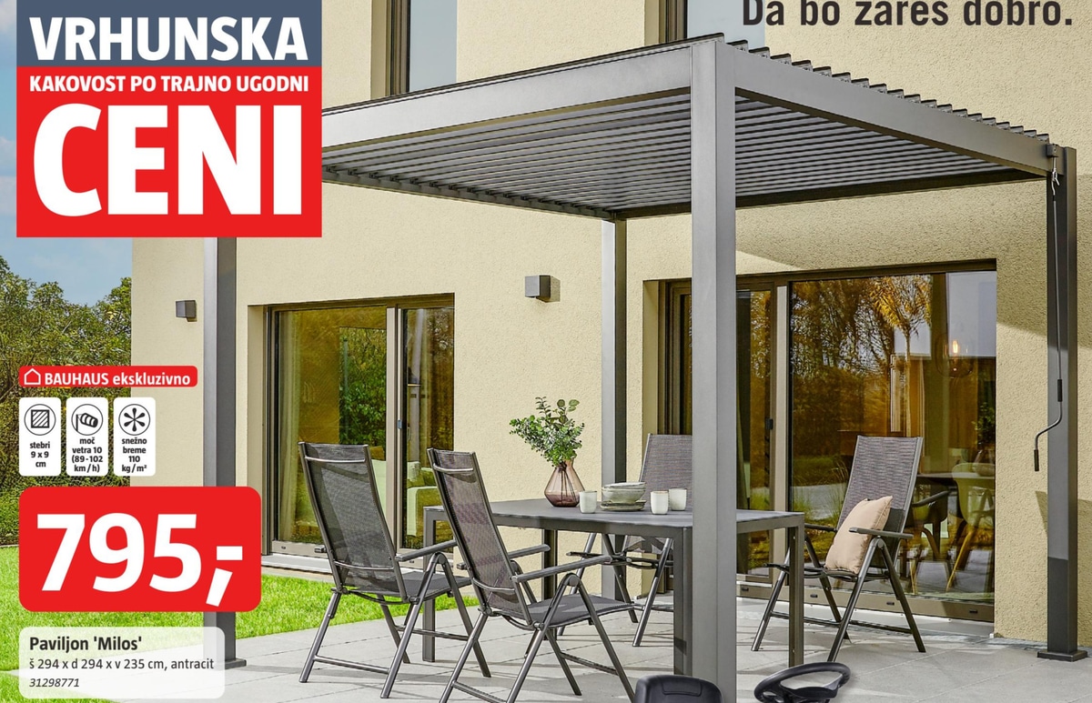 Paviljon 'Milos' - Akcija v trgovini Bauhaus