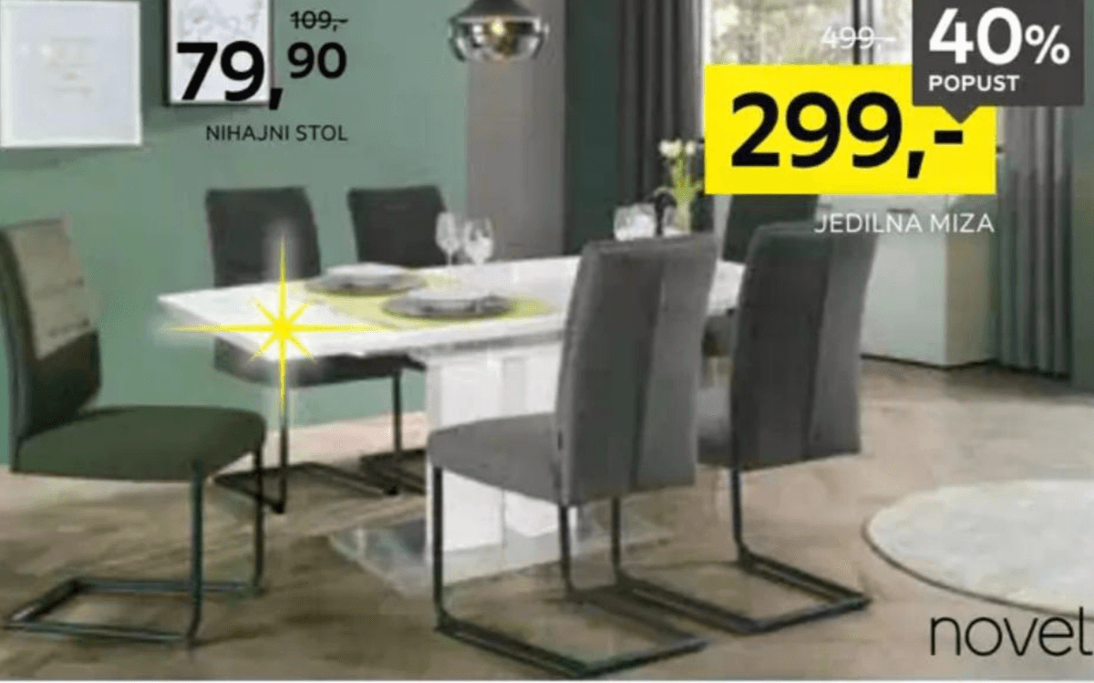 Jedilna miza - Akcija v trgovini Lesnina