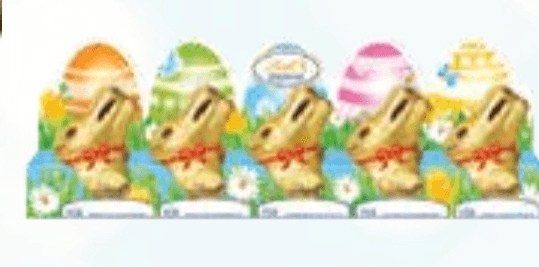 Mini zajčki Lindt 5 x 10 g - Akcija v trgovini Tuš