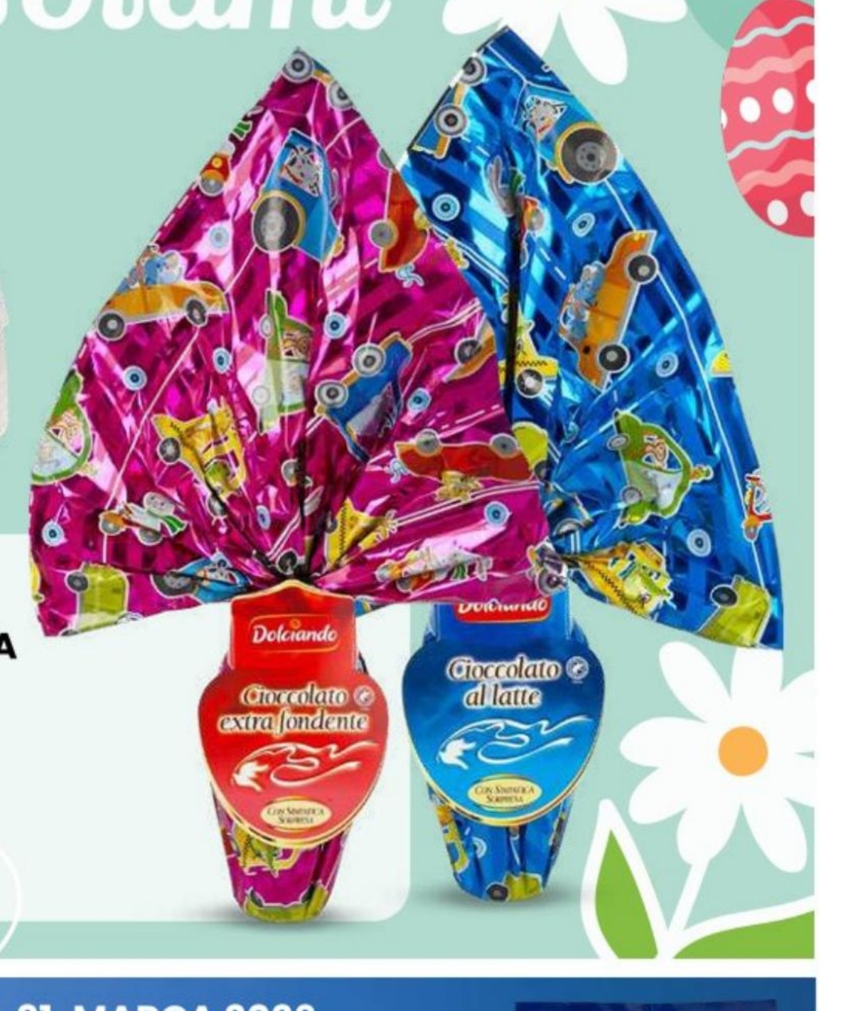 Velikonočno jajce, mlečna/temna čokolada 250 g Dolciando - Akcija v trgovini Eurospin