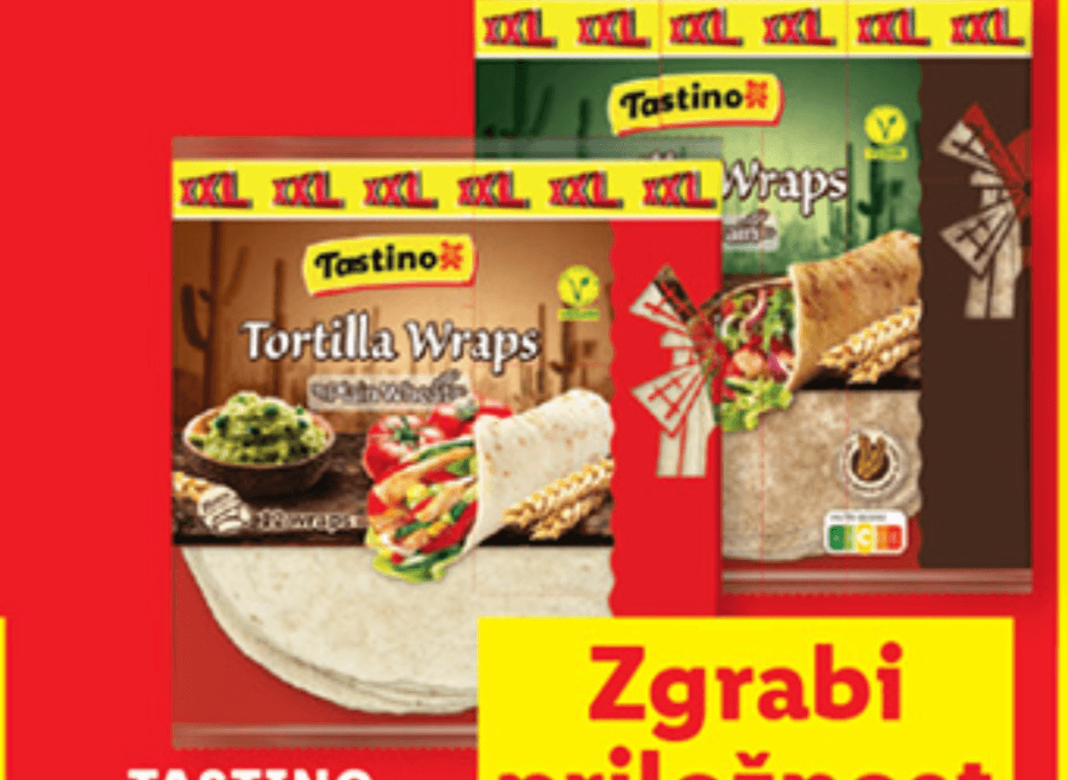 TASTINO Tortilje XXL 740 g - Akcija v trgovini Lidl