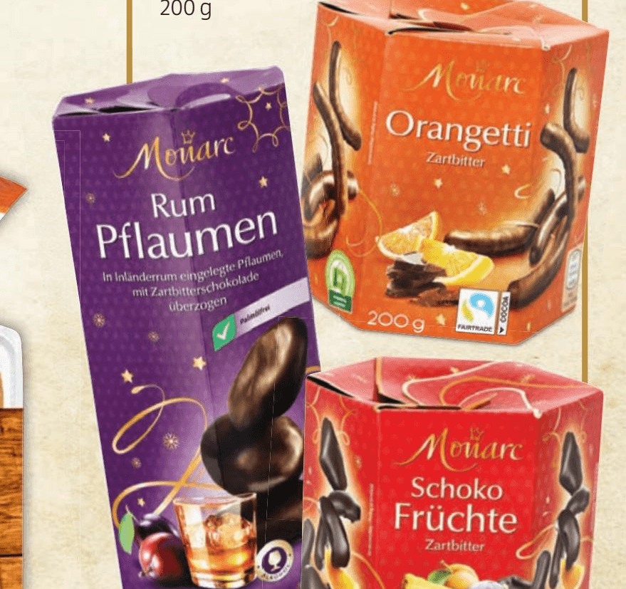 Monarc sadje s čokolado 200 g Akcija v trgovini Hofer