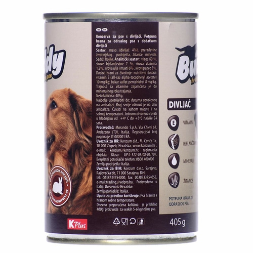 Mokra hrana za pse Buddy 405 g - Akcija v trgovini Mercator