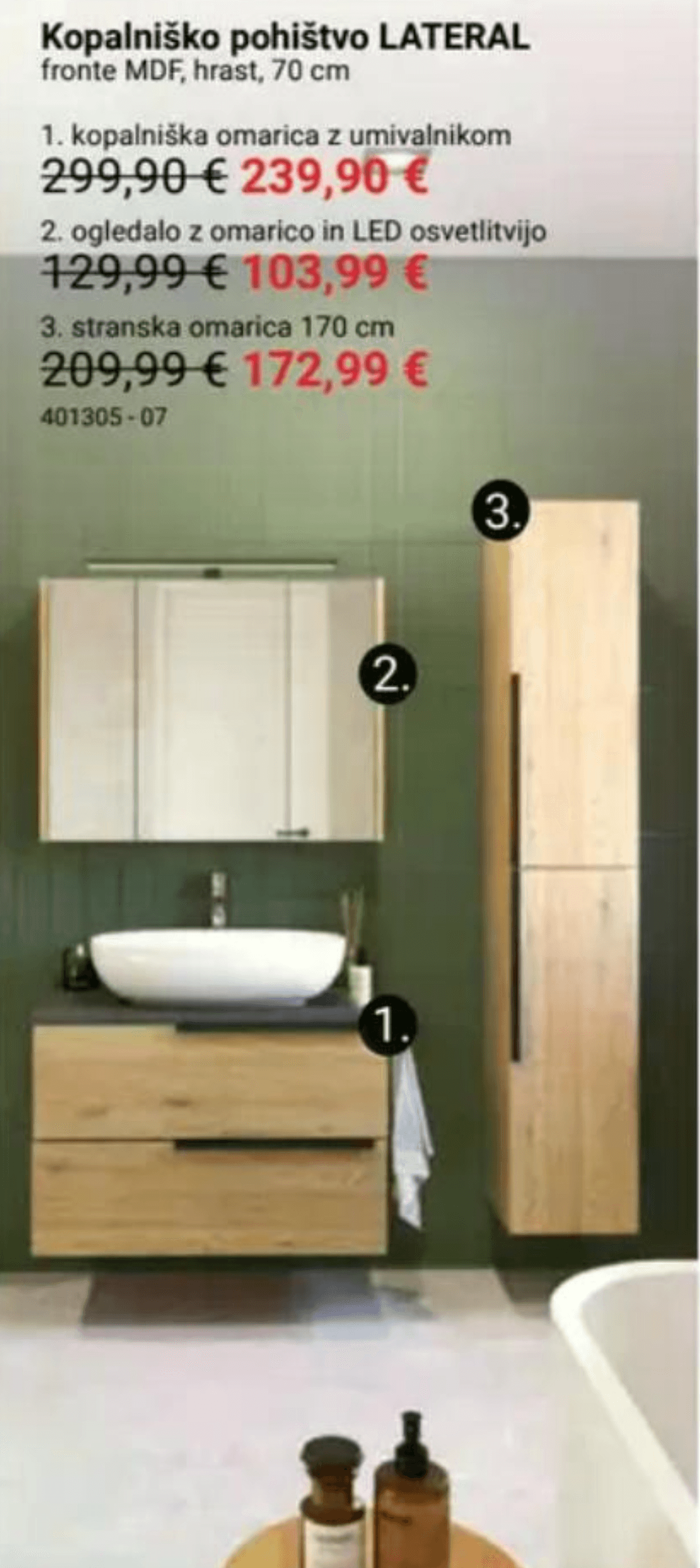 Stranska omarica LATERAL 170 cm - Akcija v trgovini Pevex