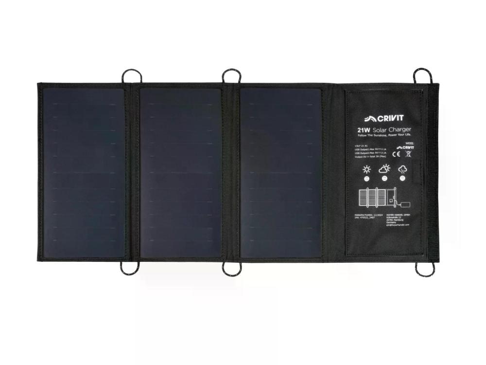 CRIVIT Zložljivi solarni polnilnik - Akcija v trgovini Lidl