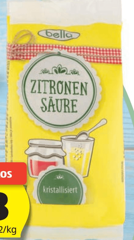 Bella Citronska kislina 250 g Akcija v trgovini Hofer