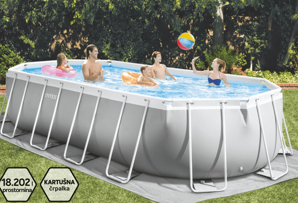 Bazen s kovinsko konstrukcijo Intex Prism Frame - Akcija v trgovini Merkur