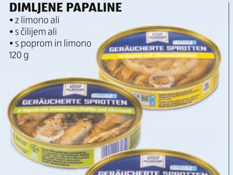 Dimljene papaline 120 g - Akcija v trgovini Hofer