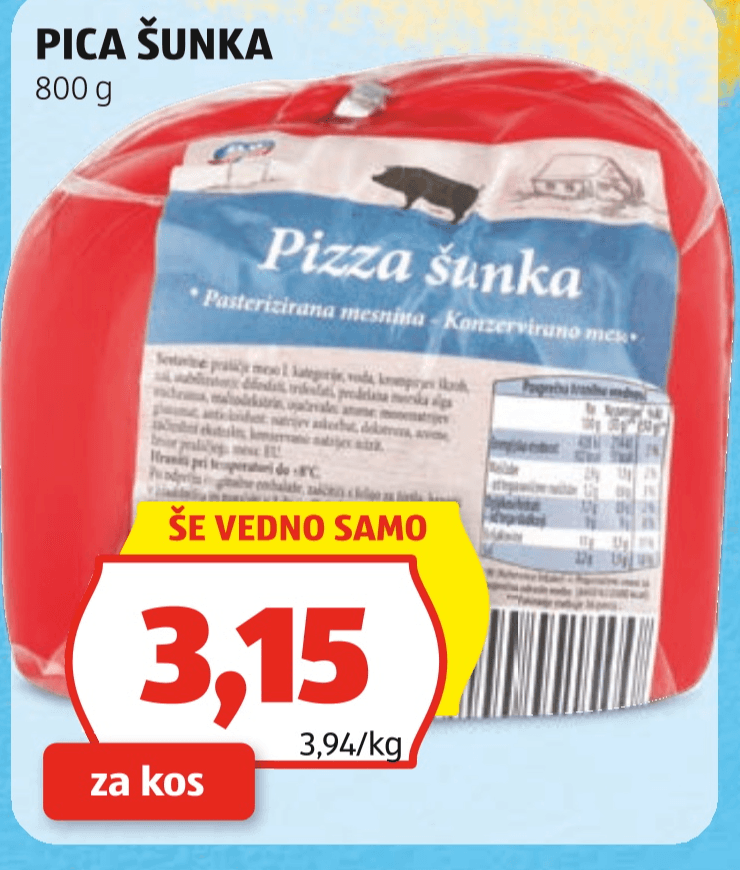 Pica šunka 800 g - Akcija v trgovini Hofer