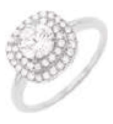 Prstan s cirkonijevimi oksidi - Akcija v trgovini E.Leclerc