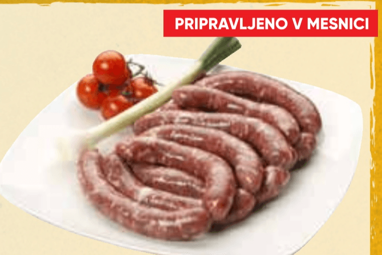 Klobasa za žar - Akcija v trgovini Tuš
