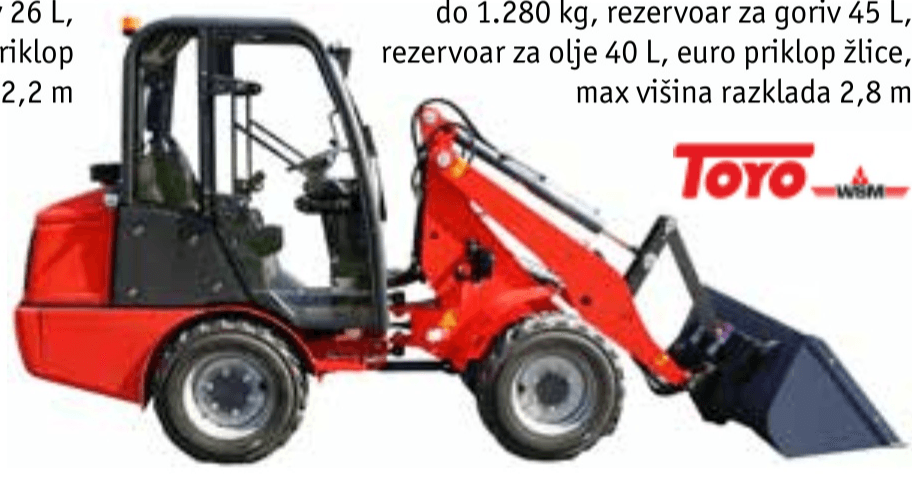 Dvoriščni nakladač Toyo 820 - Akcija v trgovini Jager