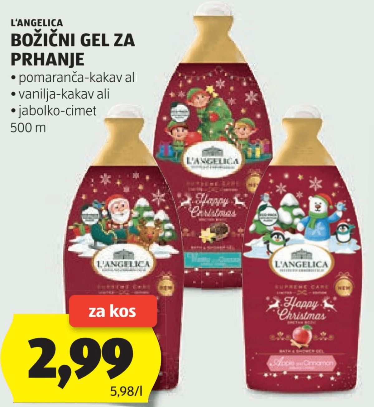 L'Angelica Božični gel za prhanje 500 m - Akcija v trgovini Hofer