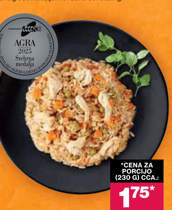 Rižota s piščancem in zelenjavo 230 g Minute - Akcija v trgovini Mercator