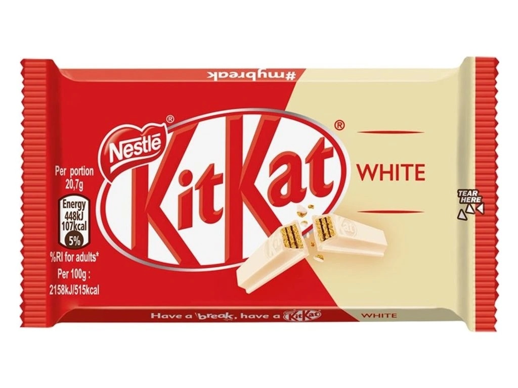 Čokoladice Kit Kat 10x 41,5 g, bela čokolada ali lešnik 8x 41,5 g - Akcija v trgovini E.Leclerc