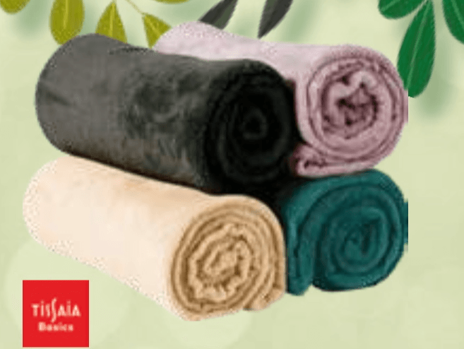 Manjša odeja mikrofibra 130 x 150 cm TISSAIA Basics - Akcija v trgovini E.Leclerc