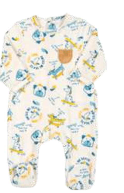 Deški spalni pajac iz velurja Naša Znamka - Akcija v trgovini E.Leclerc