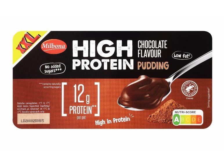 Milbona Proteinski čokoladni puding XXL 4 x 125 g Akcija v trgovini Lidl