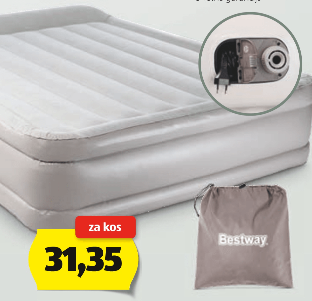 Bestway Napihljivo ležišče z zračno črpalko - Akcija v trgovini Hofer